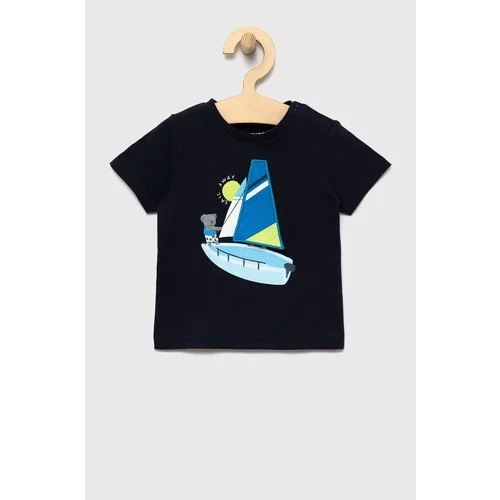 Mayoral Otroški bombažen t-shirt mornarsko modra barva