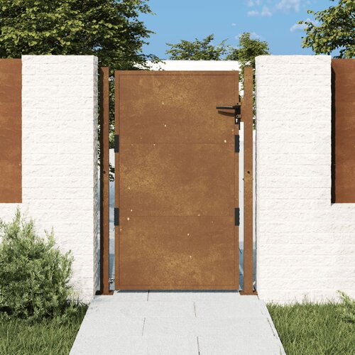 vidaXL Vrtna vrata 105x130 cm corten jeklo Cene