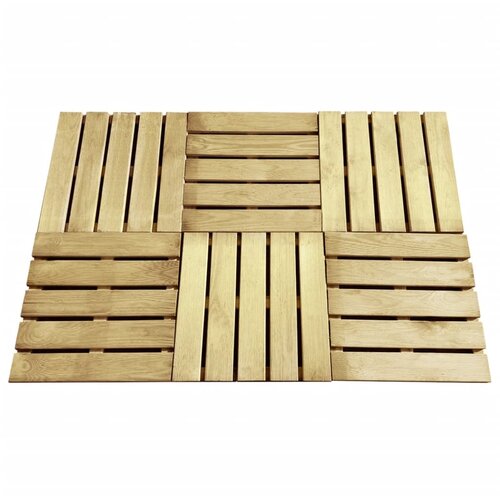 vidaXL Pločice za trijem 6 kom 50 x 50 cm drvene zelene Cene