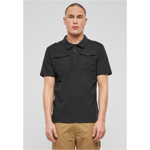 Brandit Jersey Jon Polo Shirt with Half Sleeve Black Cene