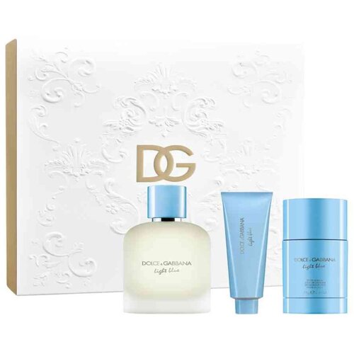 Dolce &amp;amp; Gabbana light blue pour homme 100 ml edt + 50 ml shower gel + 75 ml deo Slike
