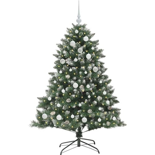 VidaXL Umjetno božićno drvce s stalakom Zelena 105 x 105 x 150 cm Slike