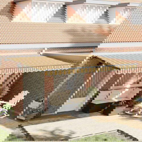 vidaXL retraktilna tenda morsko modra 450x300 cm Cene