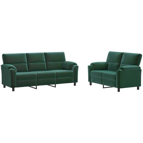  Set sofe 2 pcs Tamnozelena Bar&amp;scaron;un - Tamnozelena 2-sjedalo (120 cm) + 3-sjedalo Slike