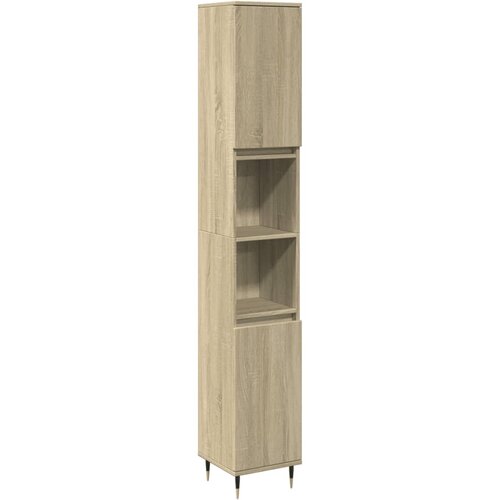 Maison Chic Kopalniška omarica - Kopalniški kabinet sonoma hrast 30x30x190 cm inženirski les, (21794724) Cene