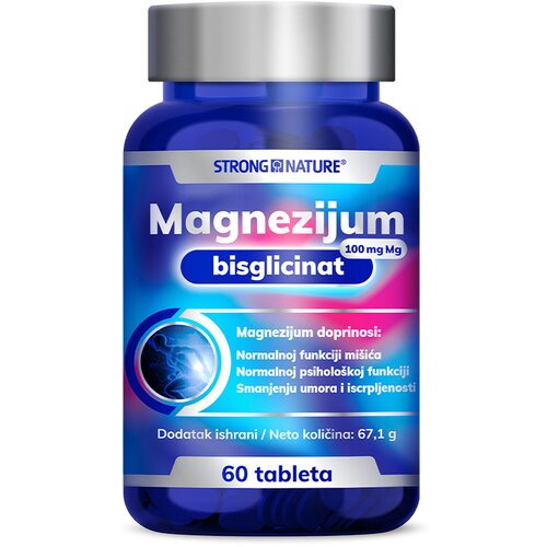 Strong Nature magnezijum bisglicinat (100 mg mg) 60 tableta Cene