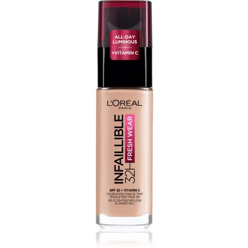 L´Oréal Paris Infaillible 32H Fresh Wear dolgoobstojni tekoči puder odtenek 130 True Beige 30 ml Cene