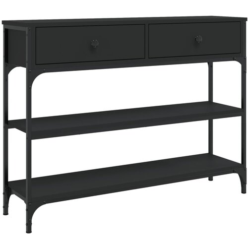 Maison Chic konzolna miza - miza ob steni črna 100x25x75 cm inženirski les, (21785999) Slike