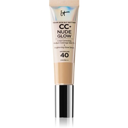 IT Cosmetics Your Skin But Better CC + Nude Glow tekoči puder za posvetlitev kože SPF 40 odtenek Medium Tan 32 ml Slike