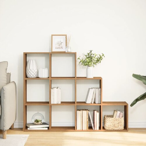  Pregrada/regal za knjige 3 razina hrast 137,5x29x103,5cm drveni Slike