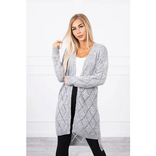 Kesi Sweater with a geometric pattern in gray color