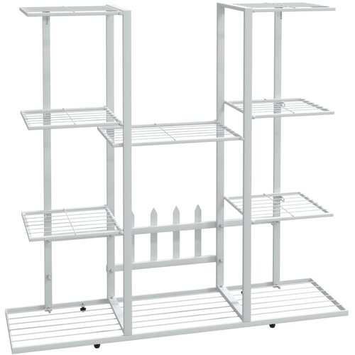 VidaXL Stojalo za rože 94,5x25x89 cm belo železo, (20798744) Slike