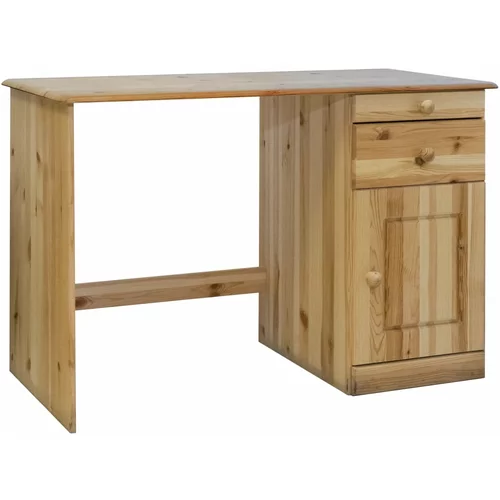 vidaXL Pisalna miza s predali 110x50x74 cm trdna borovina