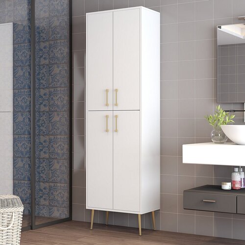 Hanah home Komoda Berlin A 60x202x35cm, Bijelo-Zlatna Cijene