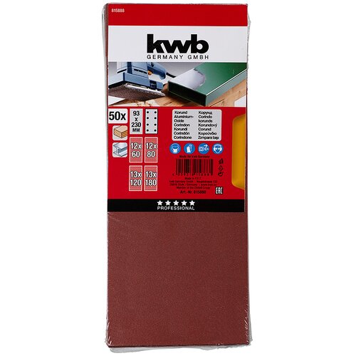 KWB Brusni papir za brusilicu 50/1 93x230 mm G60-180 Slike