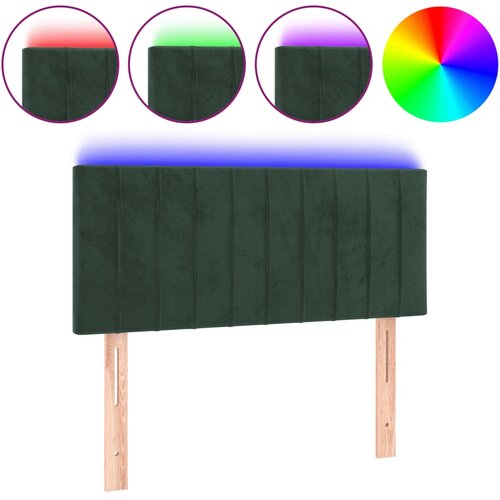 Maison Chic led posteljno vzglavje - vzglavna omarica - nočna omarica temno zeleno 80x5x78/88 cm žamet, (21708737) Slike