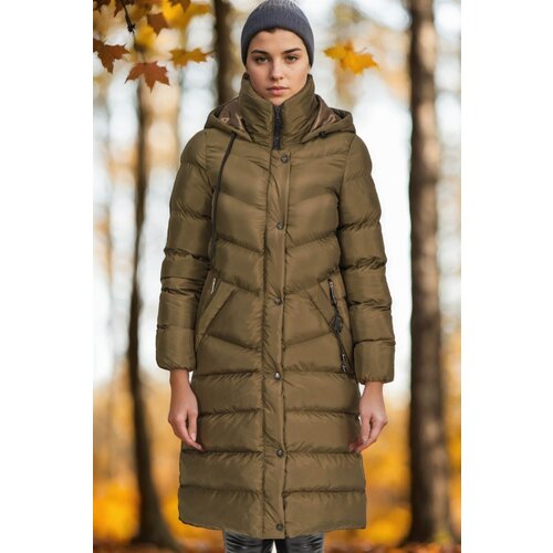 Dewberry Z6719 WOMEN'S COAT-PLAIN KHAKI Cijene