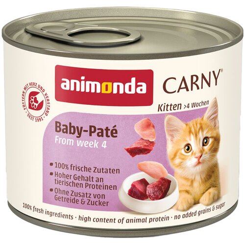  Ekonomično pakiranje animonda Carny kitten 24 x 200 g - Baby-Pat&eacute; Cijene