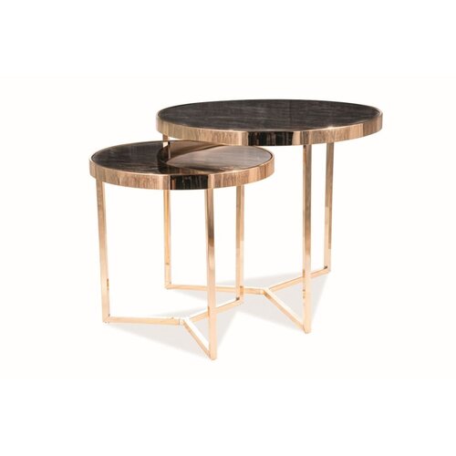Molarem Home Set stolića DELIA - efekt crnog mramora Slike