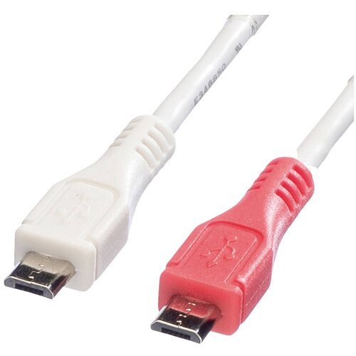Value USB polnilni kabel USB 2.0 USB-mikro-B vtič 0.30 m bela za&scaron;čiten 11.99.8307, (20432785) Cene