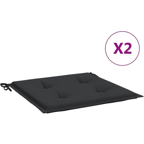 vidaXL Blazine za vrtne stole 2 kosa črne 40x40x3 cm oxford tkanina, (21060792) Cene