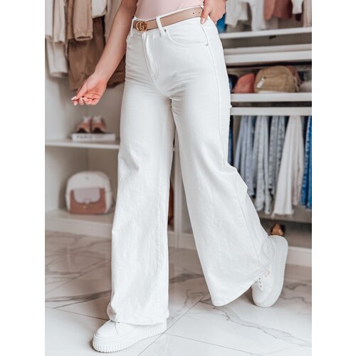 DStreet Spodnie damskie wide leg LEGBLISS białe Slike