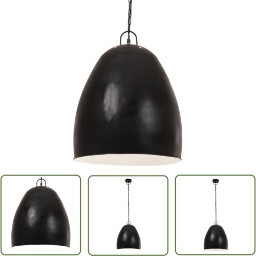  The Living Store Industrijska viseča svetilka 25 W črna okrogla 42 cm E27 - Viseča Svetilka, (21745085) Cene