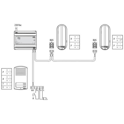  Bticino 366821 - Kućno zvono za 2 stana + ulazni panel LINEA 2000 IP54 Slike