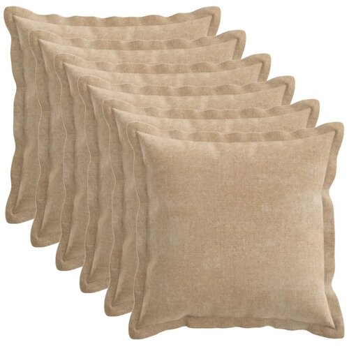  Presvlaka za jastuk 6 kom. HOUTEN Sivosmeđa 35 x 35 cm - Sivosmeđa 35 x 35 cm 6 Slike