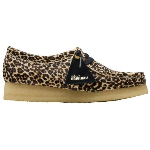 Clarks Nizke superge Chaussures Wallabee motif l&amp;eacute;opard en daim Bež Slike