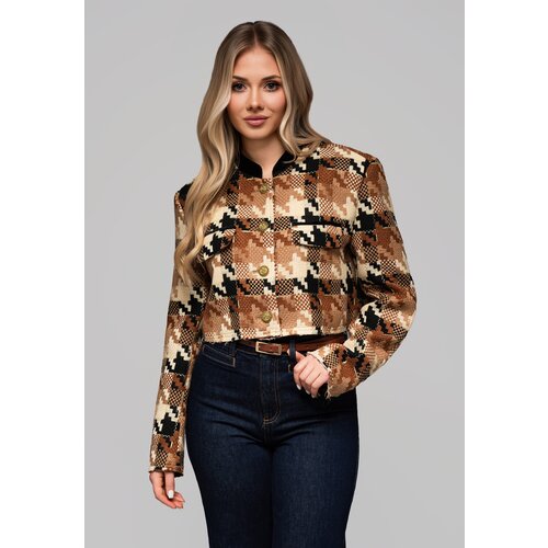 Edoti Women's double-breasted fitted coat LARICA OW-COLC-0108 v3 Cene