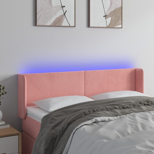  LED uzglavlje ružičasto 147x16x78/88 cm bar&amp;scaron;unasto Slike