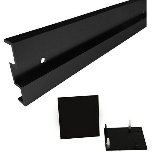 DIAMOND DOORS Black Edition Razmačni komplet (Crne boje, 1.900 x 185 x 51 mm, Namijenjeno za: okov za staklena klizna vrata Linea 40) Cijene