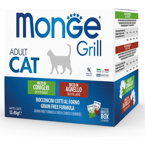Monge cat grill mix zec/jagnje 85grx12kom Slike