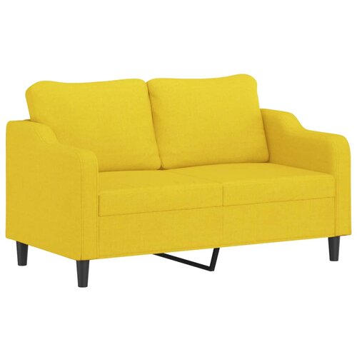 Maison Chic Dvosed kavč - Sofa - Kanape svetlo rumen 140 cm blago, (21727113) Cene