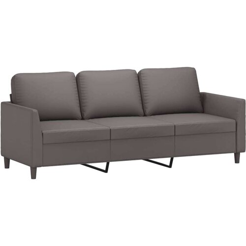  2-dijelni set sofa s jastucima sivi od umjetne kože Slike