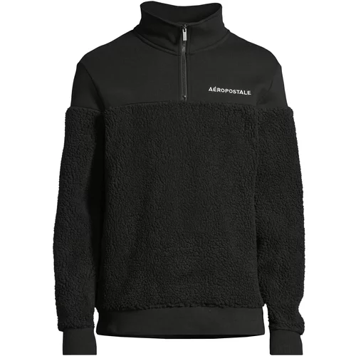 AÉROPOSTALE Sweater majica crna / bijela
