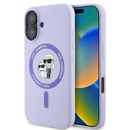 Karl Lagerfeld Ovitek za iPhone 16 MagSafe , vijola Slike
