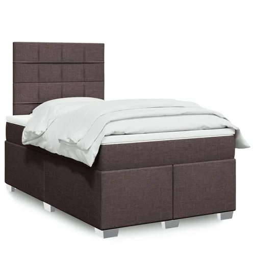  Krevet box spring s madracem tamnosmeđi 120 x 190 cm od tkanine