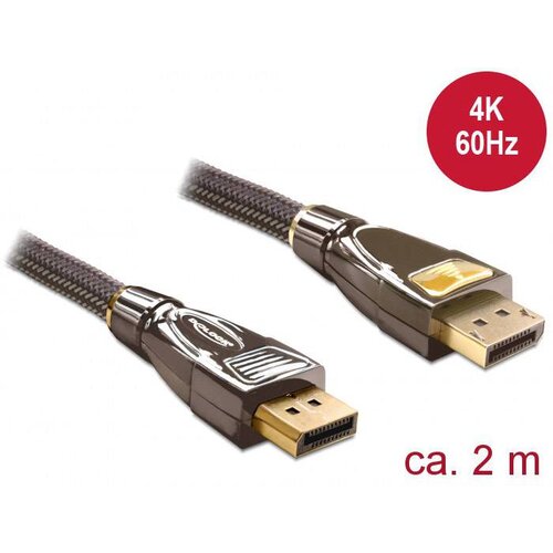 Delock DisplayPort priključni kabel DisplayPort vtič\, DisplayPort vtič 2.00 m antracitna 82771 DisplayPort kabel, (20421221) Cene