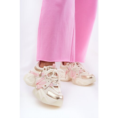 GOE Women's Leather Sneakers On Chunky Sole Cijene