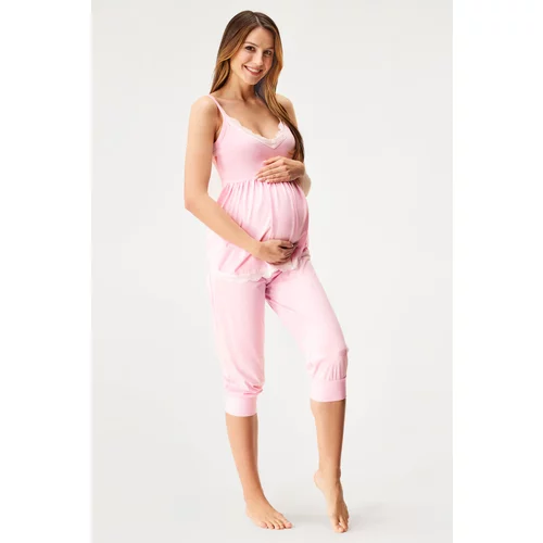 Kinderly Pamučna pidžama za trudnice Harriet kratka