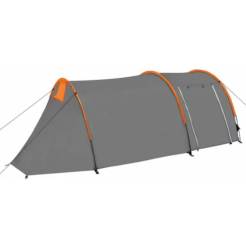 Šator za kampiranje za 4 osobe sivo-narančasti