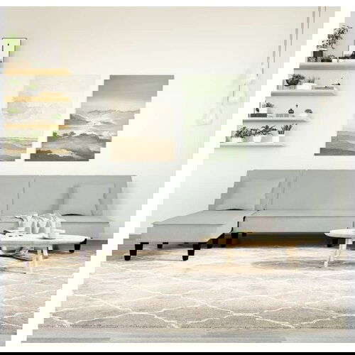 VidaXL Kutna garnitura na razvlačenje svjetlosiva 255x140x70 cm bar&amp;scaron;un Slike
