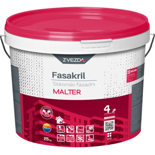 Zvezda fasakril silikonski fasadni malter 2,0 mm z 25 kg Slike