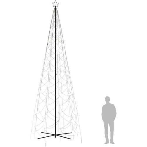 VidaXL Stožasto božićno drvce toplo bijelo 1400 LED žarulja 160x500 cm Slike