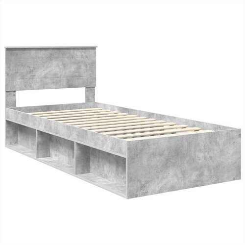 Okvir za krevet s uzglavljem Betonska siva 75 x 190 cm Slike