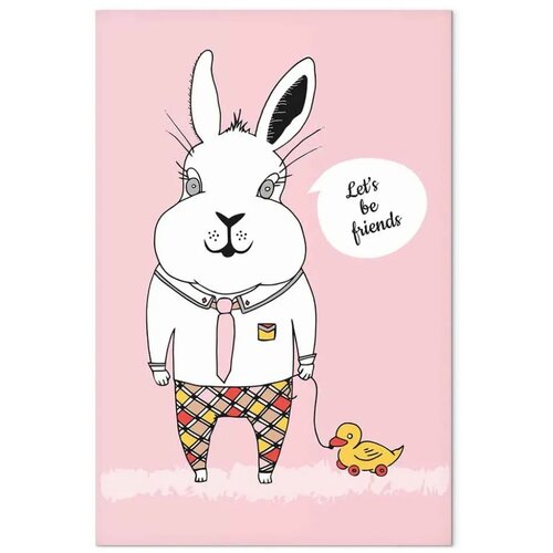  Slika - Rabbit\&amp;#039;s Friend (1 Part) Vertical 60x90 Na talijanskom platnu Slike