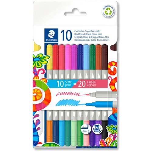 Staedtler Flomastri Triplus Duo, 10 kosov Cene