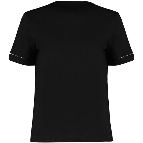 Trendyol Ženska majica TWOSS23TS00012, Crna Cene